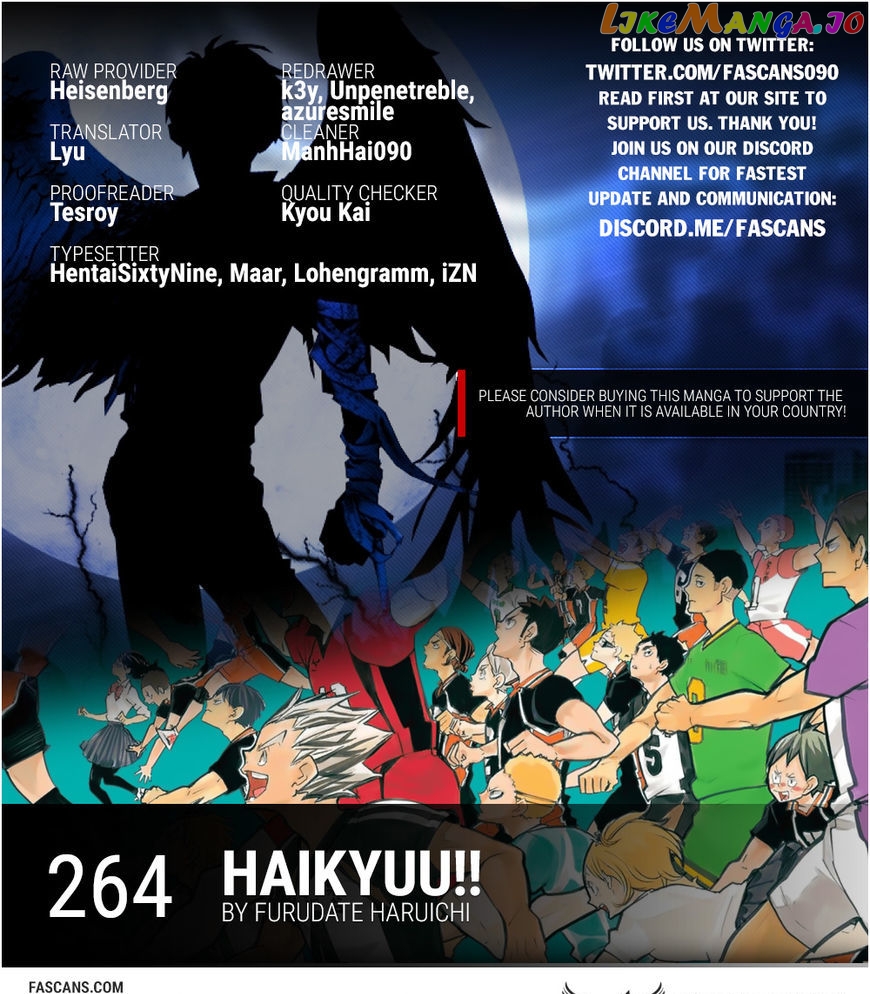 Haikyuu!!, Chapter 264 image 01